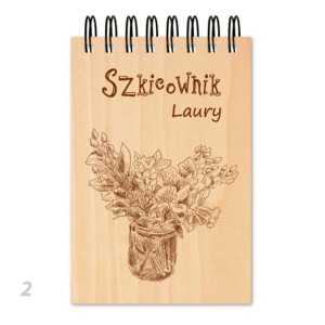 Deku- Personalizowany Szkicownik A6 z Grawerunkiem 80 ark. 11x17 cm Różne wzory
