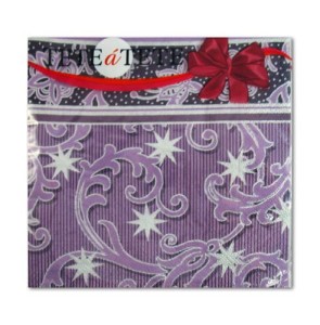 Serwetka do decoupage - Fioletowe wzorki 5057