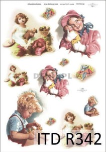 Papier ryżowy A4 210x297 -  decoupage itd R342 3492