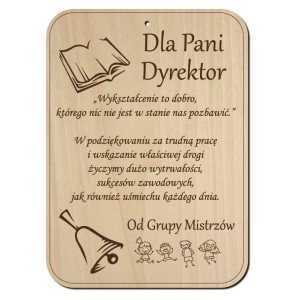 Tabliczka okazjonalna z grawerunkiem - Podziękowanie 212x293 mm 000094