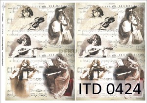 Papier decoupage A4 210x297 -  itd 0424m 3373