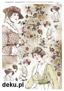 Papier ryżowy A4 210x297 -  decoupage itd R010 625