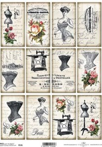 Papier ryżowy A4 210x297 -  decoupage itd R536 7047