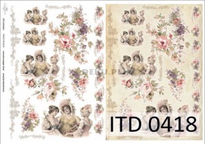 Papier decoupage A4 210x297 -  itd 0418m 3367