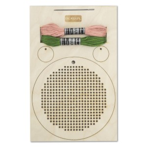 Deku - Zestaw kreatywny do haftowania na drewnie 10 x 10 cm – bombka  575042