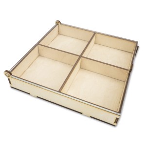 Deku – Pudełko zamykane przezroczystym akrylowym wiekiem  – 14x14x2,5 cm 577008