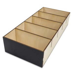 Deku – Pudełko z przegrodami – front farba tablicowa – 5 przegród – 26x12x5,5 cm 577015