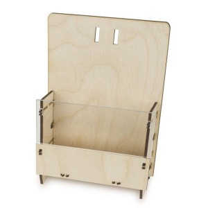 Deku Drewniany stojak na ulotki A4x1 + akryl 23x27,5x13 cm  570030