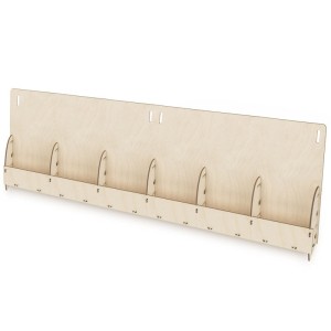 Deku Drewniany stojak na ulotki z niskim frontem DLx6 65,5x22,5x12 cm 570375