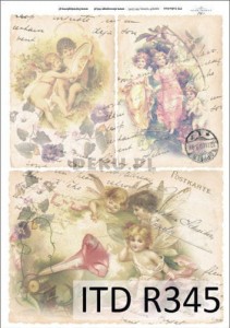 Papier ryżowy A4 210x297 -  decoupage itd R345 3495