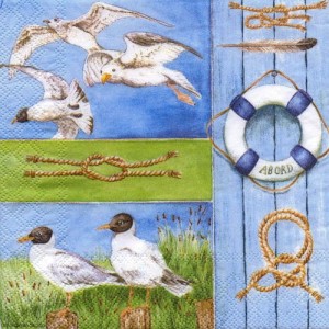 Serwetka do decoupage -mewy 13305195