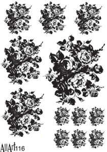 Papier decoupage 210x297mm A4 - AllArt 116 - róże 5566