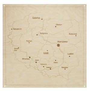 Deku – Mapa Polski 70cm x 70cm 571341
