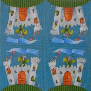 Serwetka do decoupage - rycerze zamku 4051