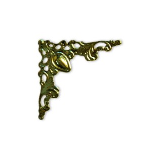 Narożnik mosiądzowany - 41 mm x 41 mm x 1,3 mm 6886