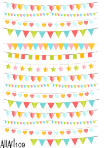 Papier decoupage 210x297mm A4 - AllArt 109 - girlandy 5559