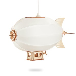 Deku – Sterowiec Lampa wisząca dekoracyjna drewniana Biała oprawka L570641