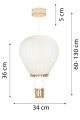Deku Balon Lampa wisząca dekoracyjna drewniana Biała oprawka 3.jpg