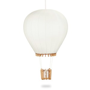 Deku - Balon Lampa wisząca dekoracyjna drewniana Biała oprawka L570658