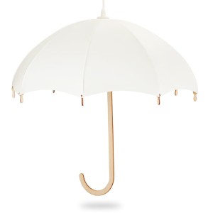 Deku - Parasol Lampa wisząca dekoracyjna drewniana Biała oprawka L570689