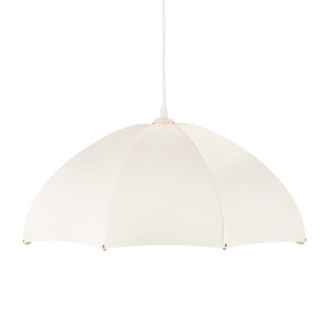 Deku - Berenika Lampa wisząca dekoracyjna drewniana Biała oprawka L570726