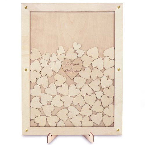 000154 – Deku – Księga gości weselnych - Ramka z serduszkami – 48 cm x 63 cm 1.jpg