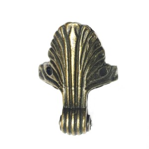 Nóżka mosiężna antyczna - motywgrecki - 28 mm x 26 mm 0235A