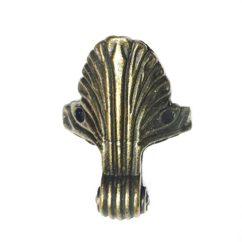 Nóżka mosiężna antyczna - motywgrecki - 28 mm x 26 mm 0235A.jpg