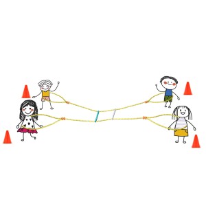 Deku Gra integracyjna Przeciąganie Liny dla 4 osób 6+