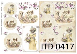 Papier decoupage A4 210x297 -  itd 0417m 3366