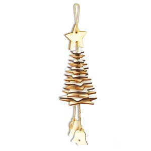 Deku – Ozdoba Choinka Świąteczna 3D Wisząca na sznurku 35x9 cm