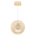 Deku - Tierra Lampa wisząca dekoracyjna drewniana Biała oprawka 2.png