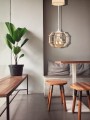 Deku - Kalisto Lampa wisząca dekoracyjna drewniana Biała oprawka L576322 5.jpg