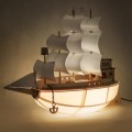 Deku – Statek Piracki Żaglowiec Lampa stojąca nocna dekoracyjna drewniana  5.jpg