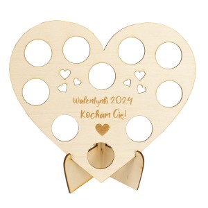 Serce z miejscem na Praliny Ferrero Rocher lub inne słodycze  24 cm 