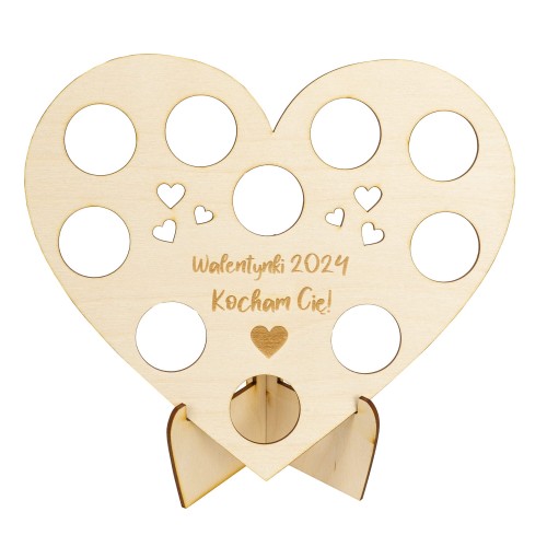 Serce z miejscem na Praliny Ferrero Rocher lub inne słodycze Walentynki Dzień mamy 24 cm.jpg