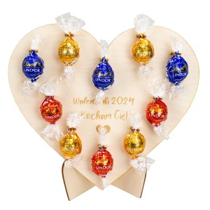 Serce z Pralinami Lindor 10 Pralinek na Walentynki Dzień Matki 24 cm  