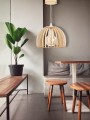 Deku - Idalia Lampa wisząca dekoracyjna drewniana Biała oprawka L576186 4.jpg