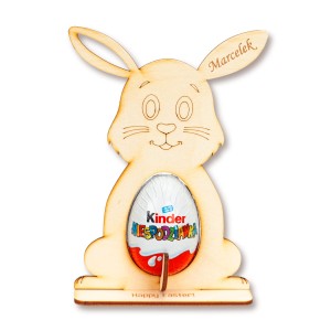 Zajączek Wielkanocny Podstawka z Jajkiem Kinder Niespodzianką 17x12 cm 