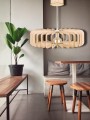 Deku - Gloria Lampa wisząca dekoracyjna drewniana Biała oprawka L576209 2.jpg