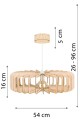 Deku - Gloria Lampa wisząca dekoracyjna drewniana Biała oprawka L576209 4.jpg