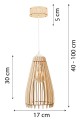 Deku - Kalina Lampa wisząca dekoracyjna drewniana Biała oprawka L576148.jpg