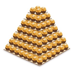 Deku - Patera Stojak z Pralinami Ferrero Rocher Prezent na Ślub Kwadratowa 33x33 cm