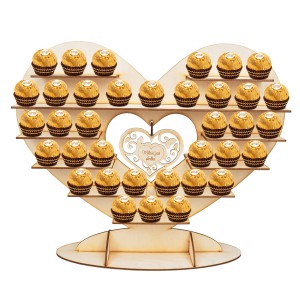 Deku - Stojak na Praliny Ferrero Rocher Prezent na Ślub Serce 40x33 cm 