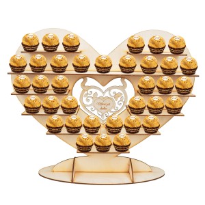 Deku - Stojak na Praliny Ferrero Rocher Prezent na Ślub Serce 40x33 cm 