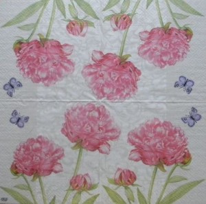 Serwetka do decoupage - Piwonia 5151