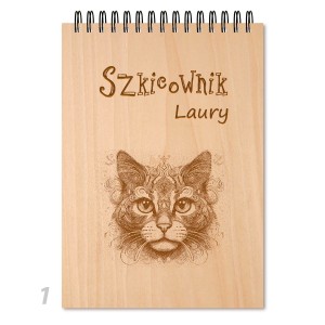 Deku- Personalizowany Szkicownik A4 z Grawerunkiem 50 ark. 21x31 cm Różne Wzory