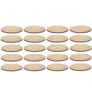Zestaw okrągłych kawałków sklejki 4x9 cm grubość 5 mm 20 szt. 