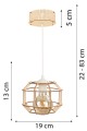 Deku - Kalisto Lampa wisząca dekoracyjna drewniana Biała oprawka L576322