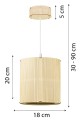 Deku -Gaja Lampa wisząca dekoracyjna drewniana Biała oprawka L576124.jpg